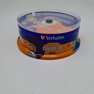 NEW Verbatim DVD-R 16x Speed 4.7gb 120 Min 25-Pack Spindle Life Series